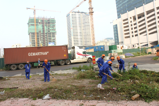 CBCNV HANDICO tổng vệ sinh Khu đô thị Nam Trung Yên, Cầu Giấy, Hà Nội